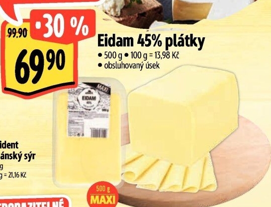 Sýr Eidam 45% Albert
