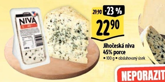 Sýr Niva Jihočeská 45% Madeta