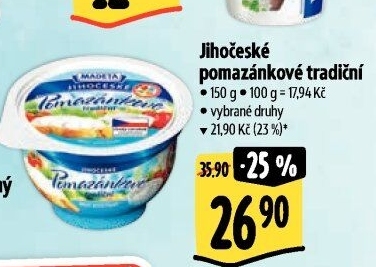 Tradiční pomazánkové Jihočeské Madeta