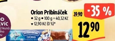 Tyčinka čokoládová Pribináček Orion