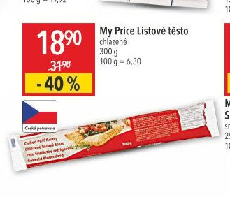 My Price Listové těsto