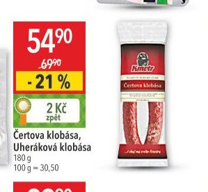 Čertova klobása, Uheráková klobása