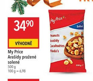 My Price Arašídy pražené solené 500 g