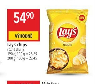 Lay's chips různé druhy