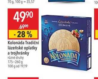 Kolonáda Tradiční lázeňské oplatky a trojhránky