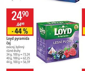 Loyd pyramida čaj ovocný, bylinný různé druhy