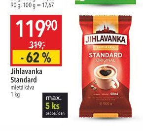 Jihlavanka Standard mletá káva