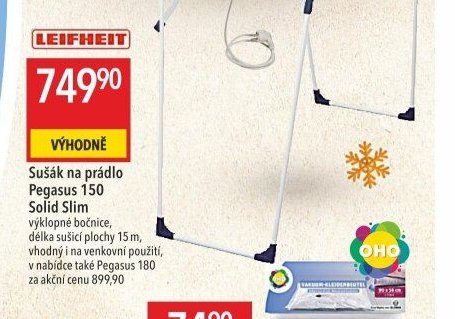 Sušák na prádlo Pegasus 150 Solid Slim