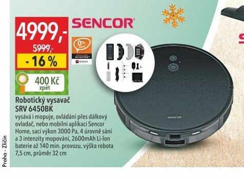 Robotický vysavač SRV 6450BK