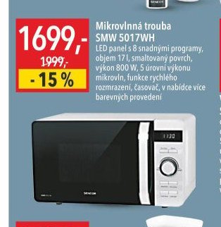 Mikrovlnná trouba SMW 5017WH