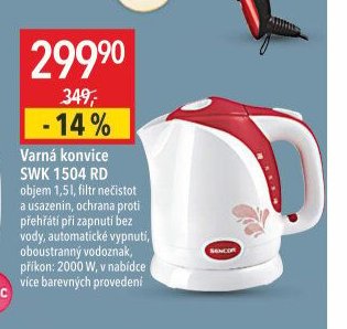 Varná konvice SWK 1504 RD