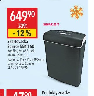Skartovačka Sencor SSK 160