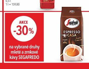 Mletá a zrnková káva SEGAFREDO
