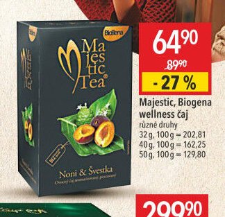 Majestic, Biogena wellness čaj