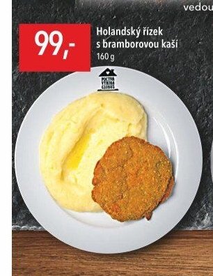 Holandský řízek s bramborovou kaší