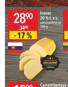 Inovec 30 % t. v s. uzený pařený sýr
