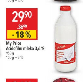 My Price Acidofilní mléko 3,6 %