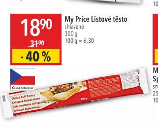 My Price Listové těsto