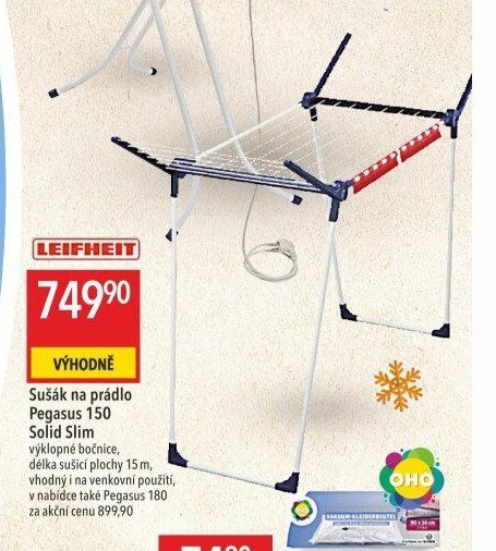 Sušák na prádlo Pegasus 150 Solid Slim
