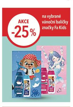 na vybrané vánoční balíčky značky Fa Kids