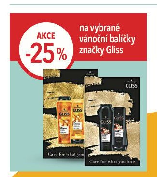 na vybrané vánoční balíčky značky Gliss
