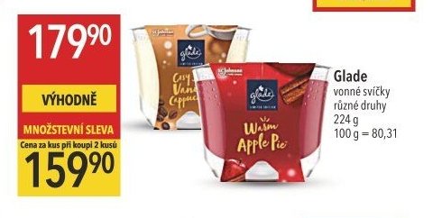 Glade vonné svíčky různé druhy 224 g