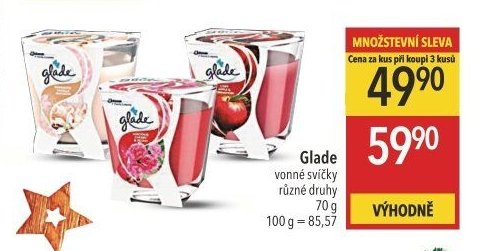 Glade vonné svíčky různé druhy 70 g
