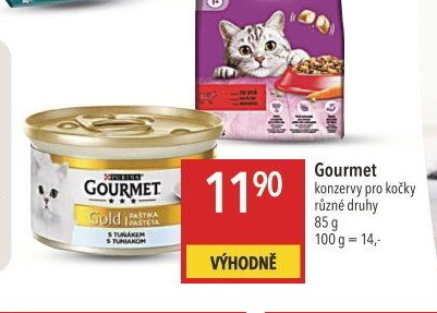 Gourmet konzervy pro kočky