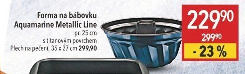 Forma na bábovku Aquamarine Metallic Line pr. 25 cm