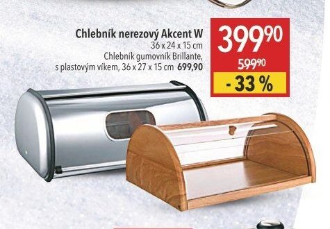 Chlebník nerezový Akcent W