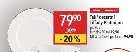 Talíř dezertní Tiffany Platinium, Hrnek 420 ml, Mísa salátová
