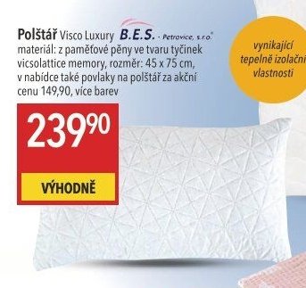 Polštář Visco Luxury B.E.S.