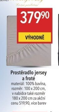 Prostěradlo jersey a froté