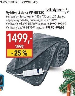 Vitalpeak Vyhřívací deka VP-HB130