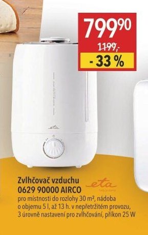 ETA Zvlhčovač vzduchu 0629 90000 AIRCO