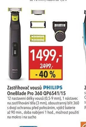 Zastřihovač vousů Philips OneBlade Pro 360 QP6541/15