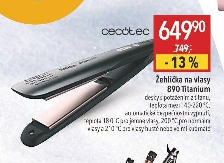 Žehlička na vlasy Cecotec 890 Titanium