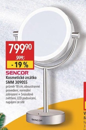 Kosmetické zrcátko Sencor SMM 3090SS