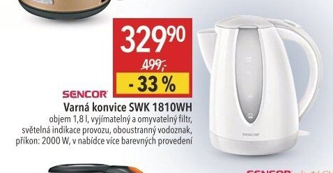 Sencor Varná konvice SWK 1810WH