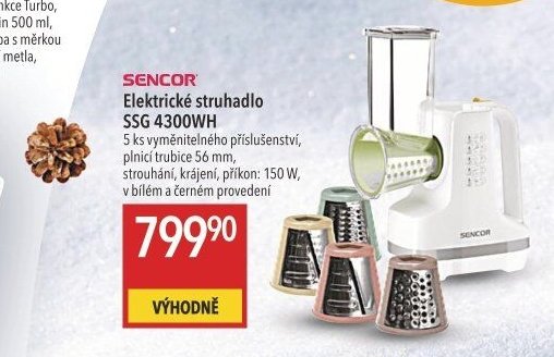 Sencor Elektrické struhadlo SSG 4300WH