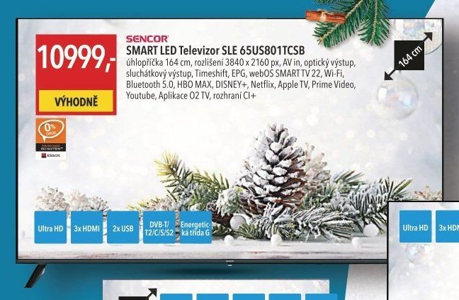 SENCOR SMART LED Televizor SLE 65US801TCSB