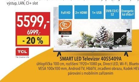 TCL SMART LED Televizor 40S5409A