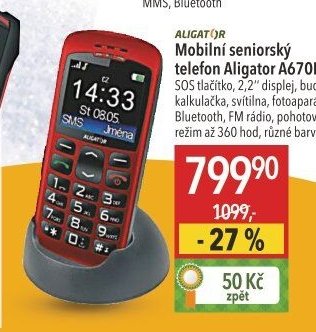 Mobilní seniorský telefon Aligator A670R