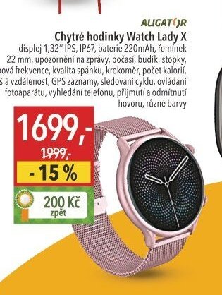 Chytré hodinky ALIGATOR Watch Lady X
