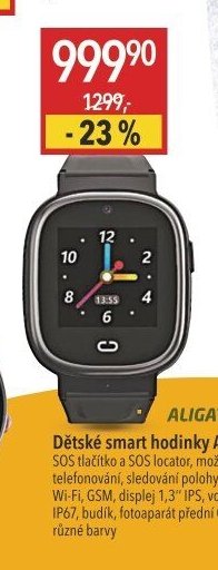 Dětské smart hodinky ALIGATOR AW05BK