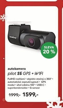 autokamera pilot S5 GPS + WIFI