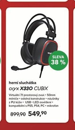 herní sluchátka oryx X330 CUBIX