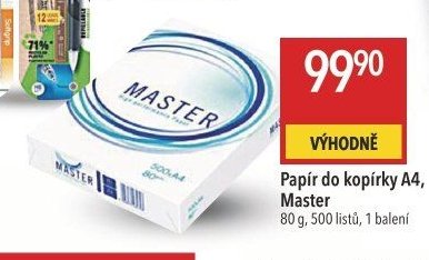 Papír do kopírky A4, Master
