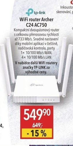 WiFi router Archer C24 AC750