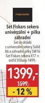 Set Fiskars sekera univerzální + pilka zahradní